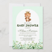 Invitation Baby shower King Bear (Devant)