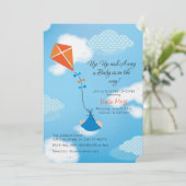 Invitation Baby shower Kite (Debout devant)