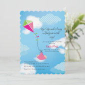 Invitation Baby shower Kite (Debout devant)
