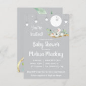 Invitation Baby shower Koala endormi (Devant / Derrière)