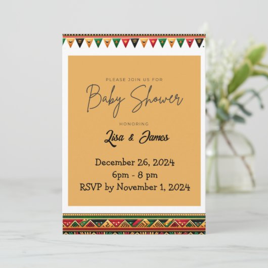 Invitation Baby shower Kwanzaa (Debout devant)
