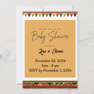 Invitation Baby shower Kwanzaa