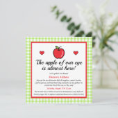Invitation Baby shower "La pomme de notre oeil" (Debout devant)