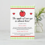 Invitation Baby shower "La pomme de notre oeil" (Debout devant)