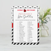Invitation Baby shower Ladybug - Nom modifiable, 5x7 (Debout devant)