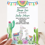 Invitation Baby Shower Lama Cactus