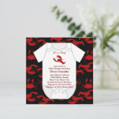 Invitation Baby Shower Langouste Écrevisse (Debout devant)