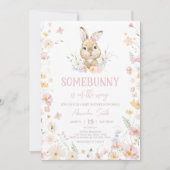 Invitation Baby shower lapin (Devant)