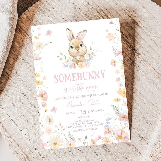 Invitation Baby shower lapin