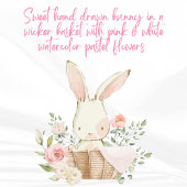 Invitation Baby shower lapin à lapin rose