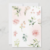 Invitation Baby shower lapin de lapin rose (Dos)