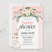 Invitation Baby shower lapin de Pâques (Devant)