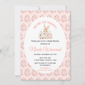Invitation Baby Shower Lapin de Pâques (Devant)