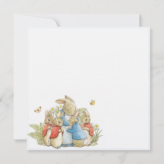 Invitation Baby shower lapin lapin (Dos)