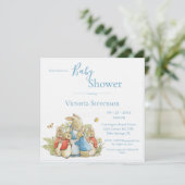 Invitation Baby shower lapin lapin (Debout devant)