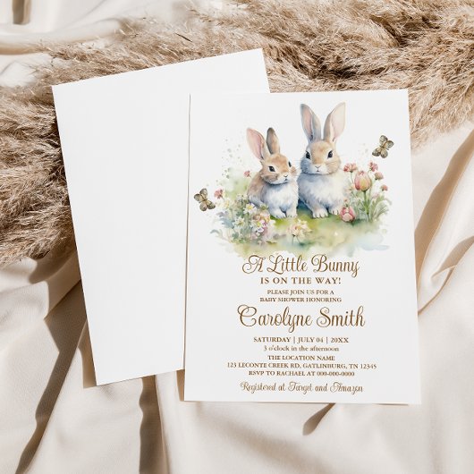 Invitation Baby shower lapin lapin