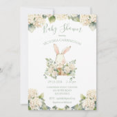 Invitation Baby shower lapin mignon (Devant)