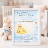 Invitation Baby Shower Lapin Pastel Soleil