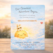 Invitation Baby Shower Lapin Pastel Soleil