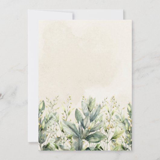 Invitation Baby shower lapin vert (Dos)