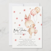 Invitation Baby shower lapin Whimsical (Devant)