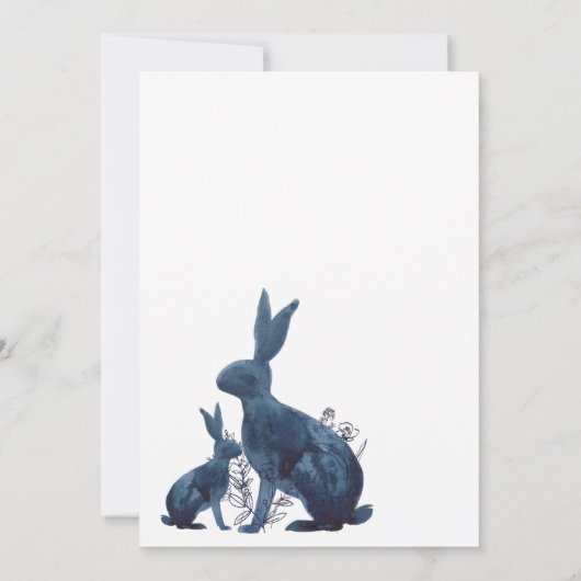 Invitation Baby shower lapin Whimsical (Dos)