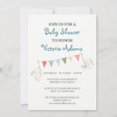 Invitation Baby shower lapins lapins lapins lapins en gros (Dos)