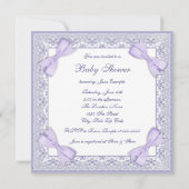 Invitation Baby shower Lavande (Dos)