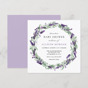 Invitation Baby shower Lavande