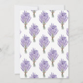 Invitation Baby shower Lavande et Papillon (Dos)