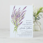 Invitation Baby shower Lavender Bliss (Debout devant)