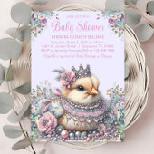 Invitation Baby shower Lavender Chick