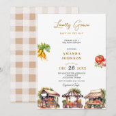 Invitation Baby shower Légume cultivé localement (Devant / Derrière)