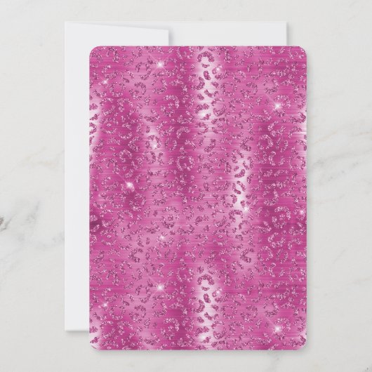 Invitation Baby shower léopard rose blanc (Dos)