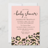Invitation Baby shower Leopard Spots & Tiger Stripes (Devant)