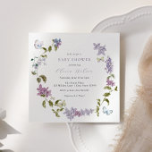 Invitation Baby shower Lilac et papillons
