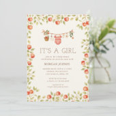 Invitation Baby Shower Linge de Bébé de Ferme (Debout devant)
