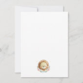 Invitation Baby shower Lion Aquarelle Cute (Dos)