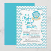 Invitation Baby shower Lion Jungle Safari (Devant / Derrière)