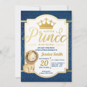 Invitation Baby shower Lion Royal Prince (Devant)