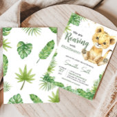 Invitation Baby shower Lion rugissant