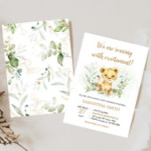 Invitation Baby shower Lion verdoyant