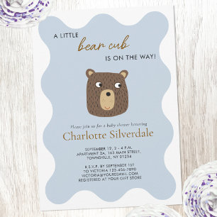 Invitation Baby shower Little Bear Cub