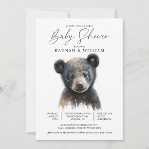 Invitation Baby shower Little Bear Cub