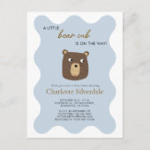 Invitation Baby shower Little Bear Cub (Devant)