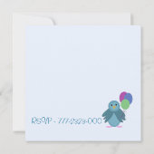 Invitation Baby shower Little Blue Bird (Dos)