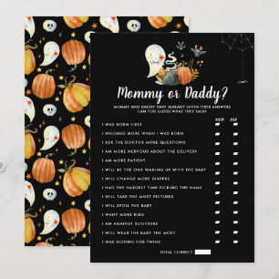 Invitation Baby Shower Little Boo   Jeu Maman ou Papa
