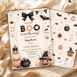 Invitation Baby Shower Little Boo Neutre