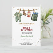 Invitation Baby Shower Little Camper (Debout devant)