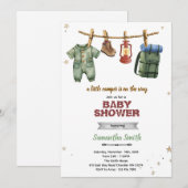 Invitation Baby Shower Little Camper (Devant / Derrière)